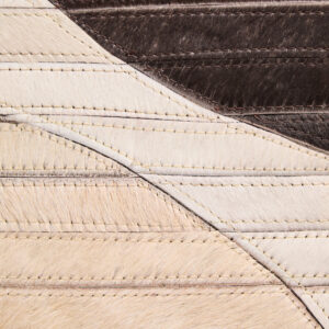 Bosie Safira Small Abstract Hair On Leather Rug