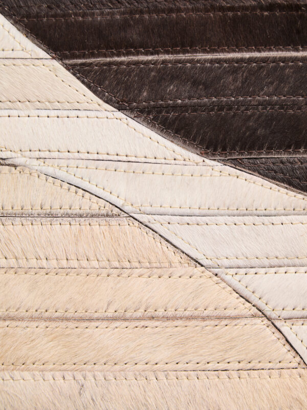 Bosie Safira Small Abstract Hair On Leather Rug