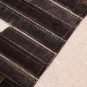 Bosie Safira Small Abstract Hair On Leather Rug