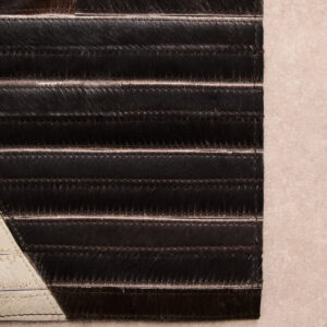 Bosie Safira Small Abstract Hair On Leather Rug