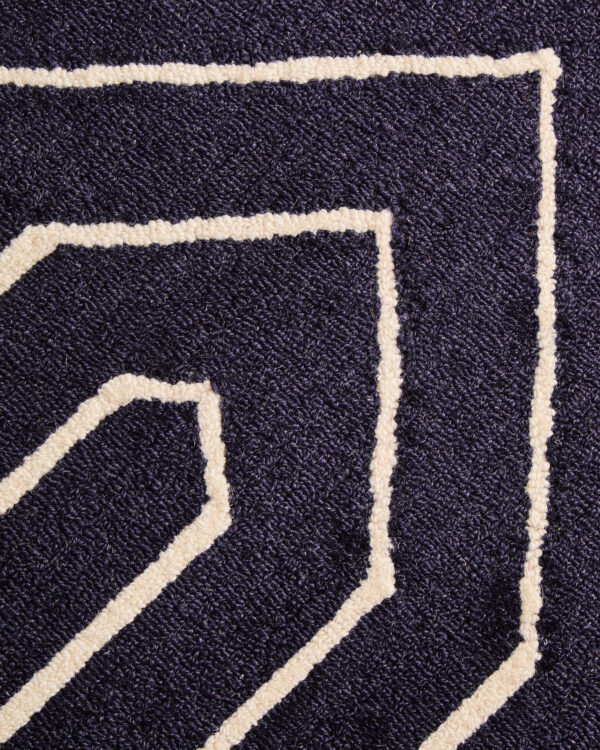 Bosie Moyo Blue And White Round Rug