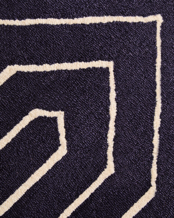 Bosie Moyo Blue And White Round Rug