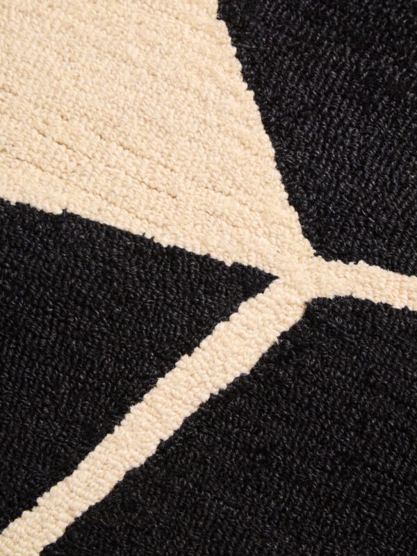 Bosie Milana Large Black and White Geometric Rug