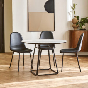 Imperia Ceramic Marble Effect Round Dining Table