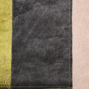 Bosie Safira Small Abstract Hair on Leather Patchwork Rug
