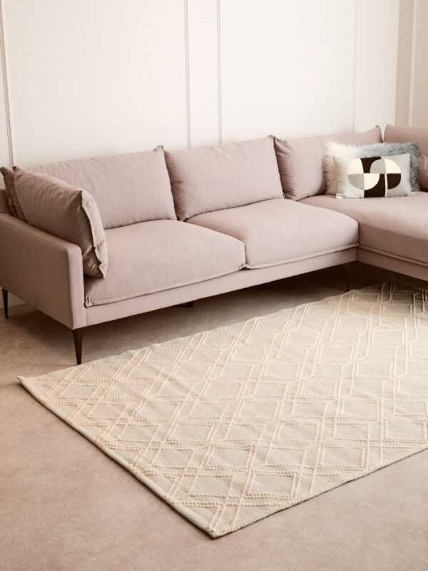Bosie Jango Large Geometric Ivory Rug