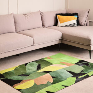 Bosie Safira Small Botanical Hair on Leather Rug