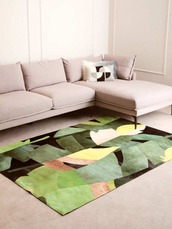 Bosie Safira Large Botanical Hair on Leather Rug