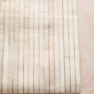 Bosie Safira Large Natural Hair On Leather Rug