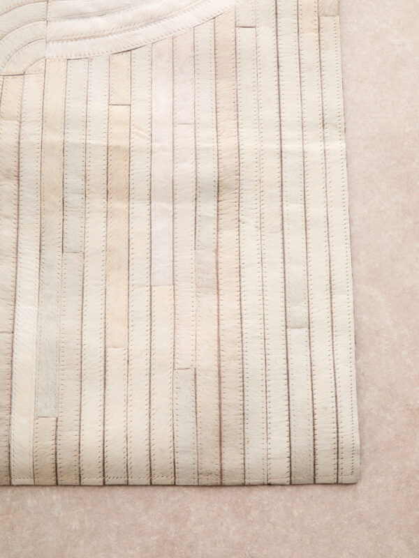 Bosie Safira Large Natural Hair On Leather Rug