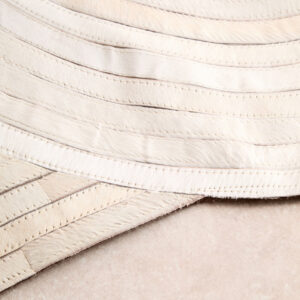 Bosie Safira Large Natural Hair On Leather Rug