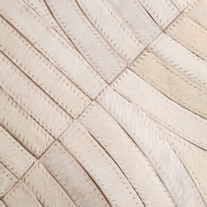 Bosie Safira Large Natural Hair On Leather Rug
