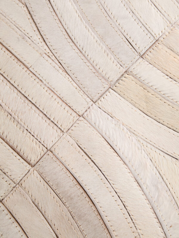 Bosie Safira Large Natural Hair On Leather Rug