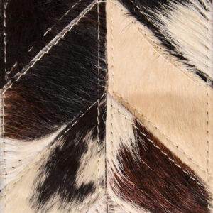 Bosie Safira Small Hair on Leather Chevron Patchwork Rug