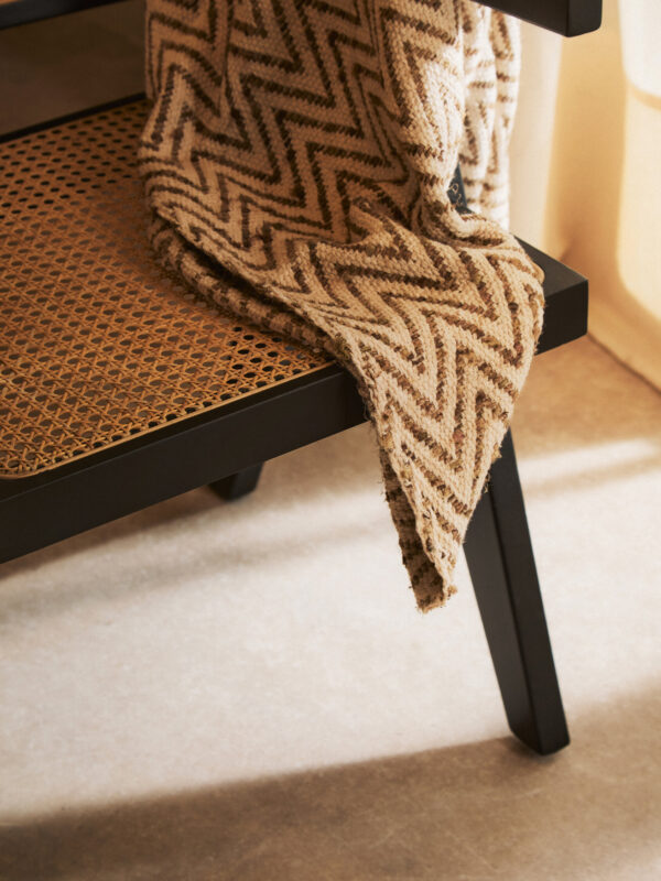 Bosie Chevron Beige Woven Throw