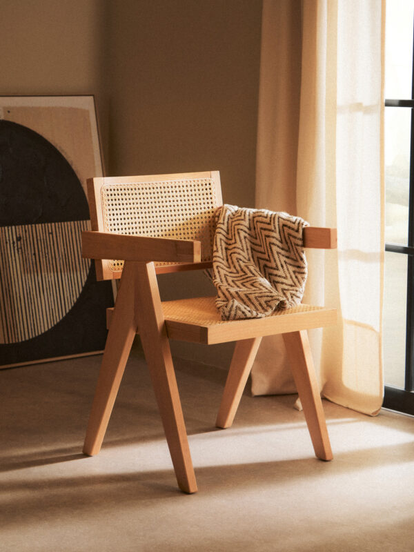 Bosie Chevron Beige Woven Throw