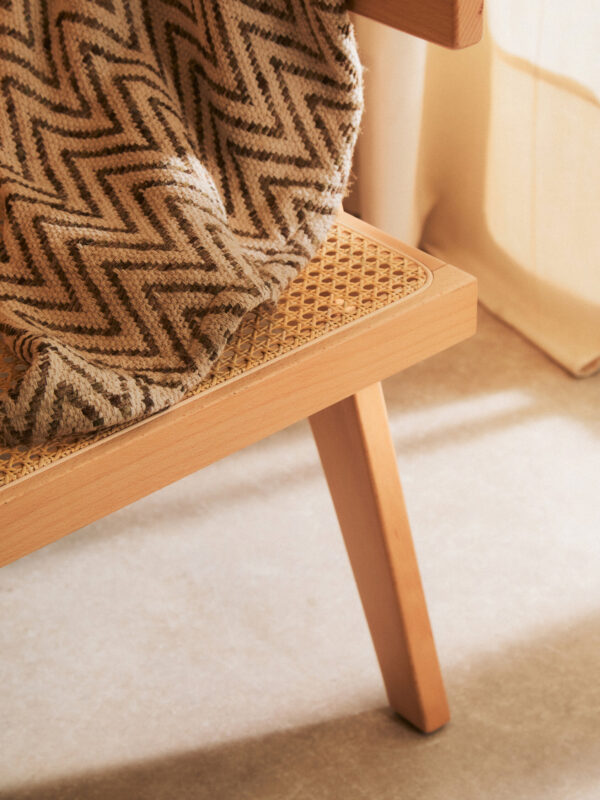 Bosie Chevron Beige Woven Throw