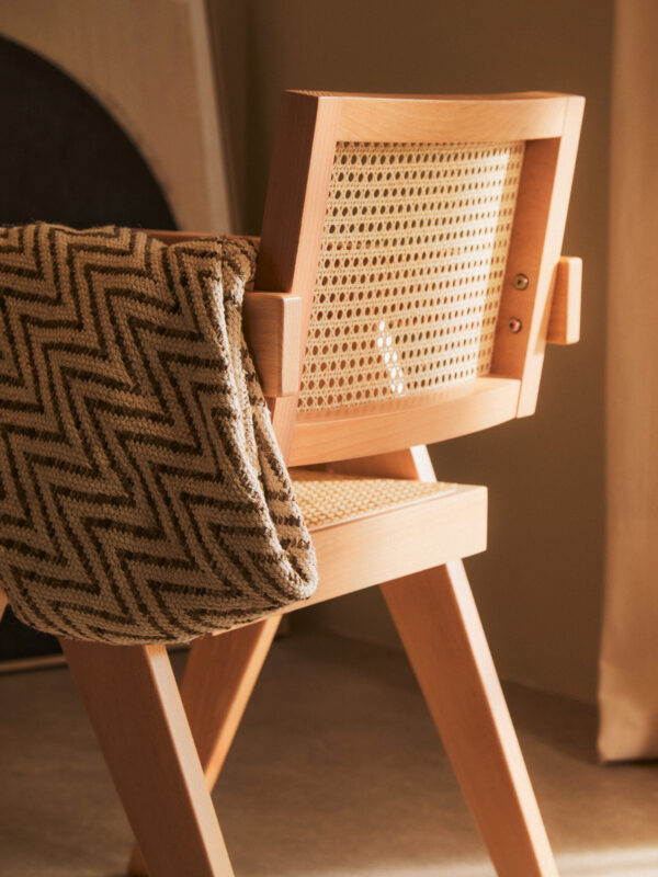 Bosie Chevron Beige Woven Throw