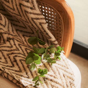 Bosie Chevron Beige Woven Throw