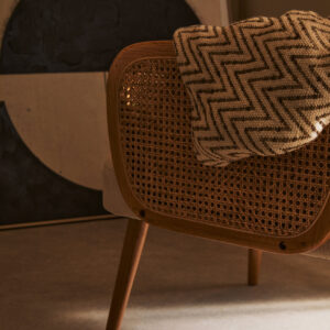 Bosie Chevron Beige Woven Throw