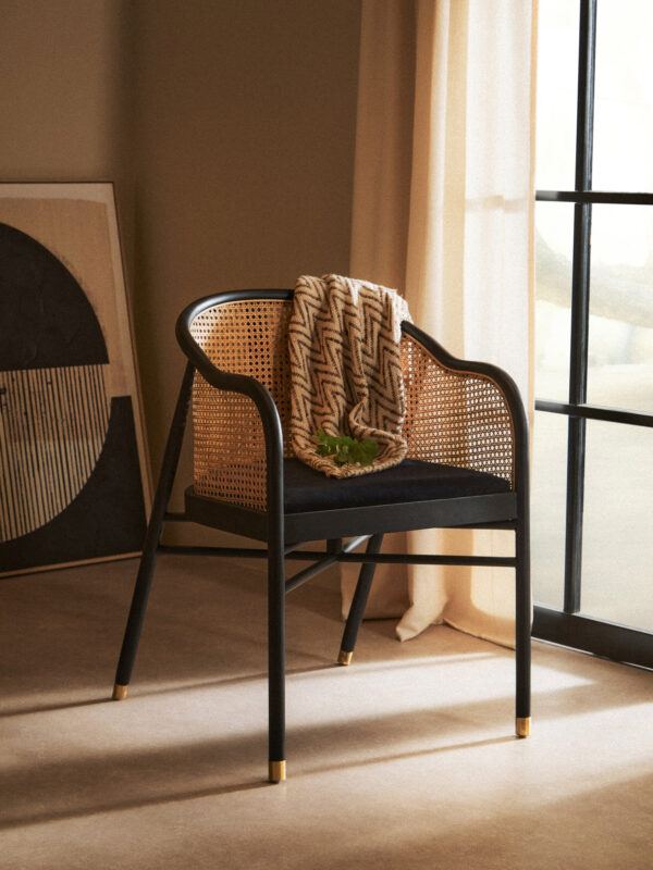 Bosie Chevron Beige Woven Throw