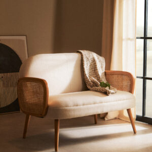 Bosie Chevron Beige Woven Throw