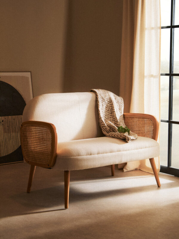 Bosie Chevron Beige Woven Throw