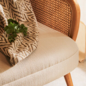 Bosie Chevron Beige Woven Throw