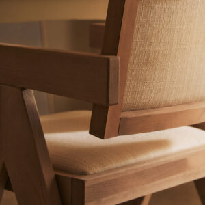 Cebu Ivory Fabric and Grey Wash Beech Wood Dining Chair