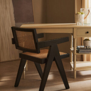 Cebu Natural Cane and Black Beech Wood Dining Chair