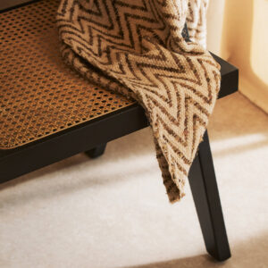 Cebu Natural Cane and Black Beech Wood Dining Chair