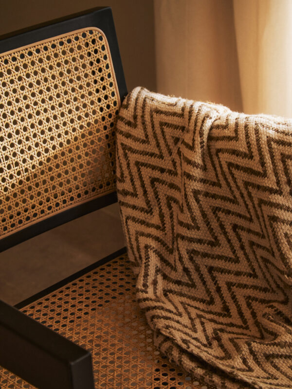 Cebu Natural Cane and Black Beech Wood Dining Chair