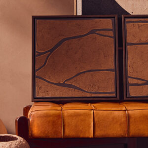 Astratto Set Of 2 Brown and Black Textured Wall Art
