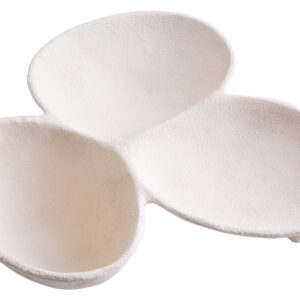 Dunas Textured White Abstract Bowl