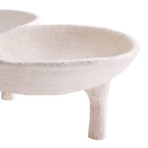 Dunas Textured White Abstract Bowl