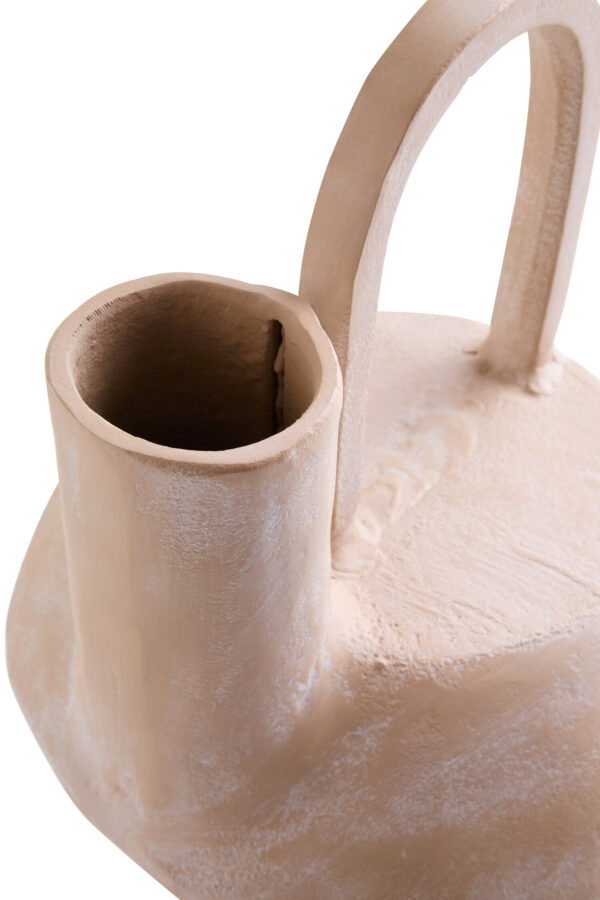 Densita Small Textured Beige Whitewash Vase
