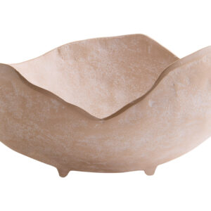 Densita Large Textured Beige Whitewash Bowl