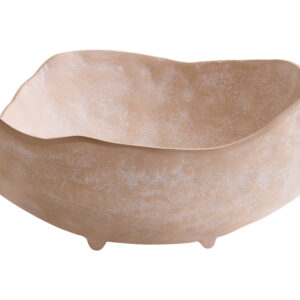 Densita Large Textured Beige Whitewash Bowl