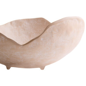 Densita Large Textured Beige Whitewash Bowl
