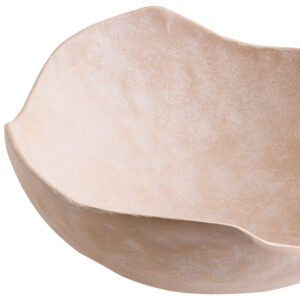 Densita Large Textured Beige Whitewash Bowl