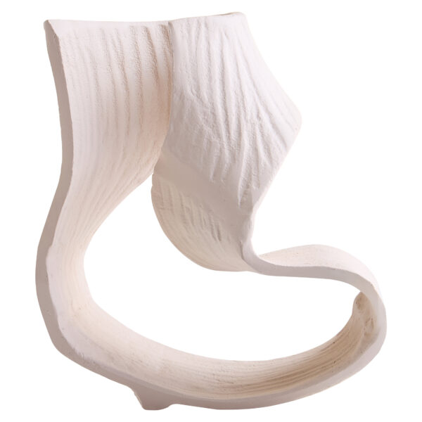 Prato Small Cream Abstract Swirl Sculpture