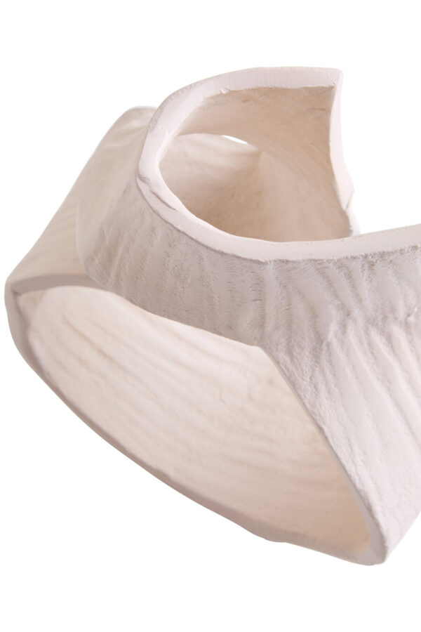Prato Small Cream Abstract Swirl Sculpture