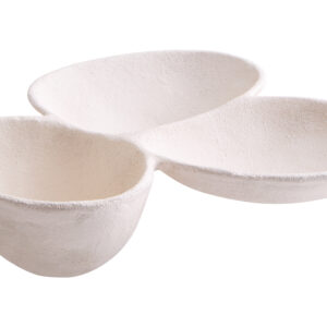 Dunas Textured White Abstract Bowl