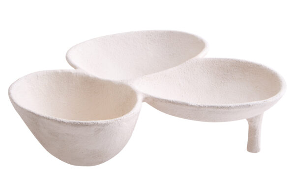 Dunas Textured White Abstract Bowl