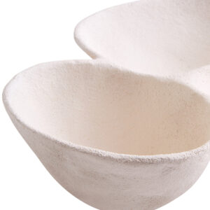 Dunas Textured White Abstract Bowl
