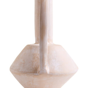 Densita Large Textured Beige Whitewash Vase