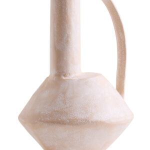 Densita Large Textured Beige Whitewash Vase