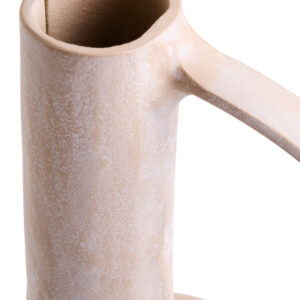 Densita Large Textured Beige Whitewash Vase