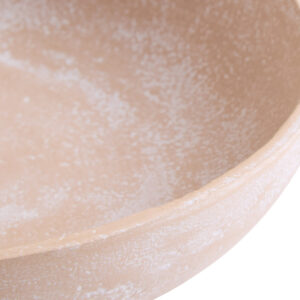 Densita Textured Beige Whitewash Candle Holder