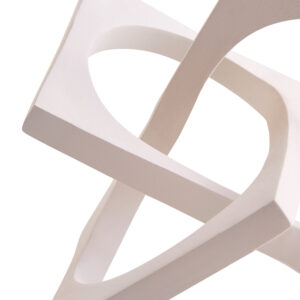 Prato Cream Finish Square Knot Sculpture
